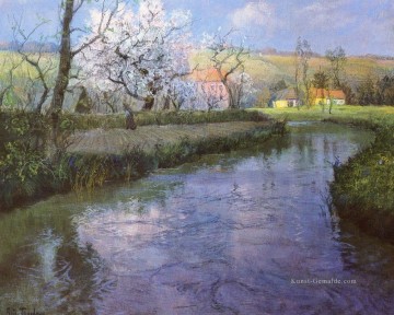  Norwegische Malerei - A Französisch Fluss Landschaft Impressionismus Norwegische Landschaft Frits Thaulow